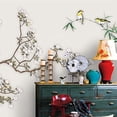 thumbnail image 2 of Idea4wall 4pcs Chinese Style Floral Peel and Stick Wallpaper Removable Wall Murals Large Wall Stickers for Home Decoration, 66"x24", 2 of 5