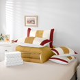 thumbnail image 6 of Homewish Vintage Vertical Lines 7-Piece Twin Bedding,Contemporary Stripe Bedding Comforter Set,Red,Reversible, 6 of 8