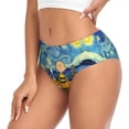 thumbnail image 5 of Braguitas personalizadas para mujer con diseño de paisaje de Van Gogh, Snoopy y Charlie Brown, ropa interior elástica para mujer, calzoncillos de Peanuts, 5 of 5
