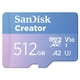 thumbnail image 1 of Tarjeta microSD SanDisk Creator 512GB UHS-I con adaptador SD, 1 of 7