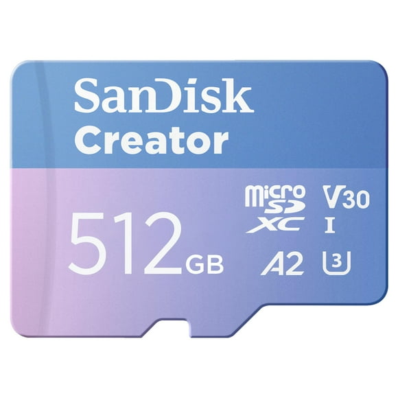 Tarjeta microSD SanDisk Creator 512GB UHS-I con adaptador SD