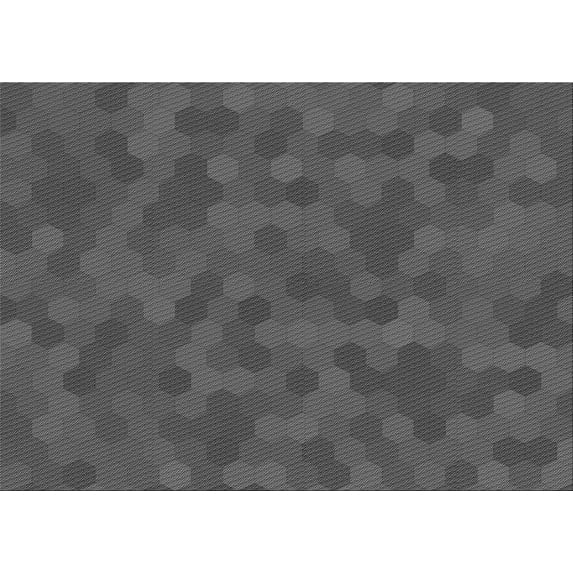 Ahgly Company Indoor Rectangle Patterned Sonic Silver Gray Area Rugs, 2' x 3'