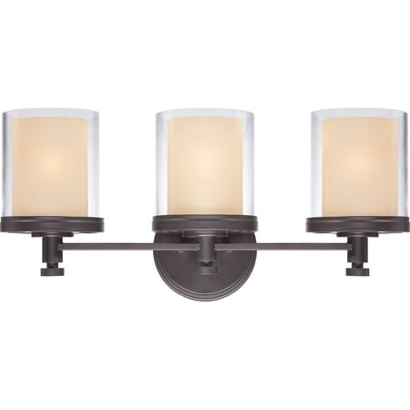 71 Gilded Iron Finish - Bathroom Vanity 3 Light With Sudbury Bronze Finish Iron Medium Base 22 inch 300 Watts