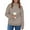 Coffee, variant on UVN Oversized Sweatshirts for Women Winter Long Sleeve Turtleneck Hoodies Ladies Pullover Fall Tops