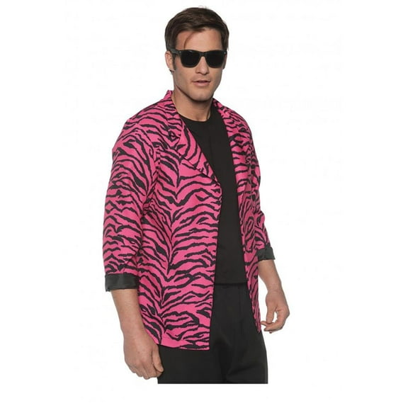 Underwraps 80's Zebra Blazer Pink Adult Costume XXL Unisex