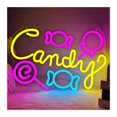 thumbnail image 1 of Letreros De Neón De Caramelo Para Decoración De Pared, , Tienda De Piruletas De Caramelo, Fiesta Familiar, Interruptor De Atenuación USB, 39cm×27.3cm, 1 of 8