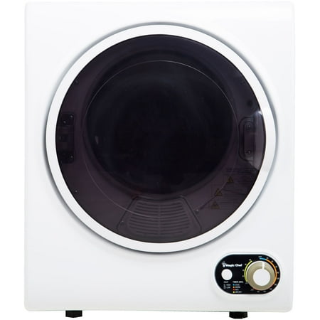 Magic Chef 1.5 Cu. ft. Compact Electric Dryer, White, 19.5 in L x 23.8 in H x 16.1 in D