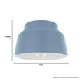 thumbnail image 6 of Hunter - Cranbrook 1-light Indigo Blue, Medium Size Flush Mount Light, Dimmable, Modern Style, Bell Shaped, for Bedrooms, Dining, Living Rooms - 19173, 6 of 7