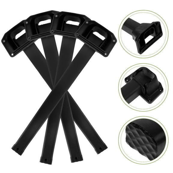 COSMOBETTY 4Pcs Table Extender Legs for Bed Study Table in Black Plastic