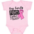 thumbnail image 3 of Inktastic Our Family Fights Together Breast Cancer Awareness Boys or Girls Baby Bodysuit, 3 of 5