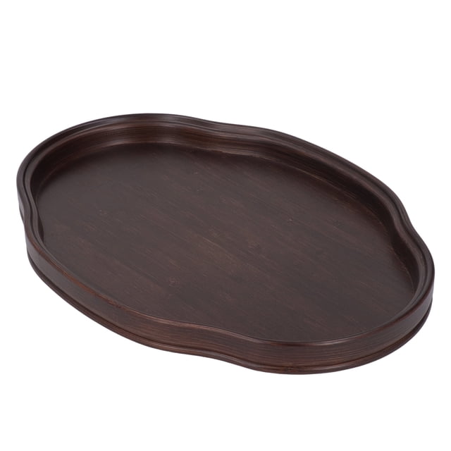 Bandeja de té, bandeja de té de bambú de color nogal, bandeja para servir, diseño de última generación