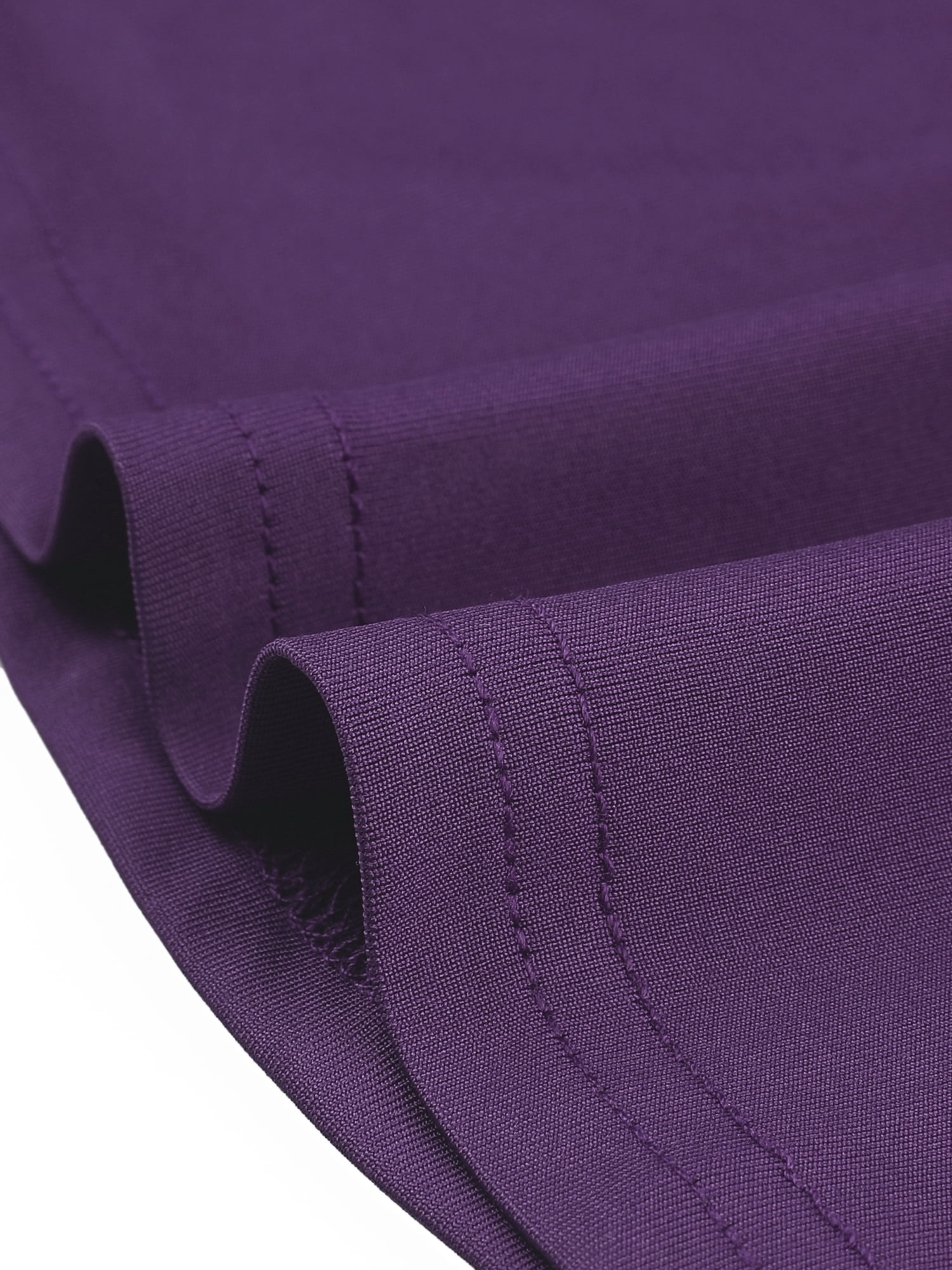 DARING DIVA Women's Plus V Neck Ruffle Sleeve Pleated Peplum Blouse 4X Dark Purple