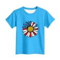 thumbnail image 4 of FAVIPT Girls 4th of July Shirt Summer 250 Years Boys American Flag Shirts Red White Blue Tshirts Independence Day Tee Blue,7-8Years, 4 of 6