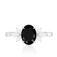 thumbnail image 4 of Rosec Jewels Real Black Onyx Oval Engagement Ring for Women - 6X8 mm - Black Onyx Diamond Ring - AAA Grade - with Jewelry Box, 925 Sterling Silver, US 3.00, 4 of 8
