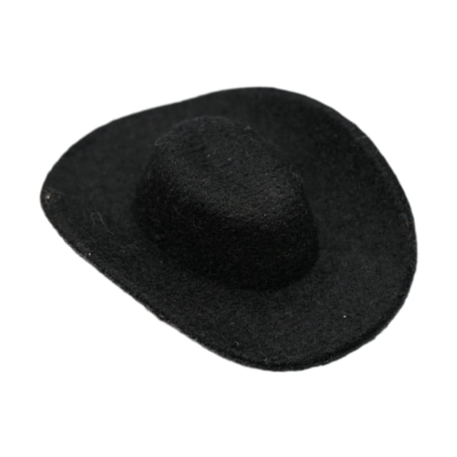 Sombrero de vaquero en miniatura a escala 1/6, sombrero occidental, decoración, accesorios coleccionables, figura de acción, accesorio decorativo para Negro