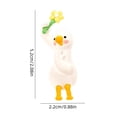 thumbnail image 3 of Cute White Duck Car Dashboard Ornament Resin Figurine Auto Center Console Screen Decor, Adorable Vehicle Interior Desktop Display Decoration, 3 of 7