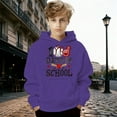 thumbnail image 2 of Boys Girls 100 Days of School Hoodie - Kids Letter Graphic Long Sleeve Preppy Back to School Sweatshirt, 2 of 4