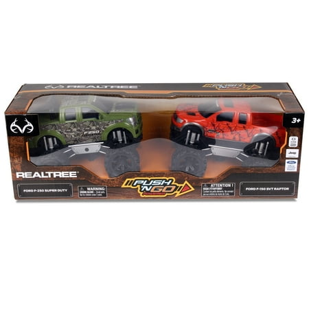 RealTree: Push & Go Ford F-150 SVT Raptor & F-250 Super Duty Trucks, 2 Pack
