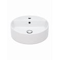 thumbnail image 2 of Lavabo Ovalín Cerámica Vitrificada Blanca para Encimera Vessel Diámetro 41x15cm Mayor Profundidad Línea Redonda Orificio Llave Maxims, 2 of 4