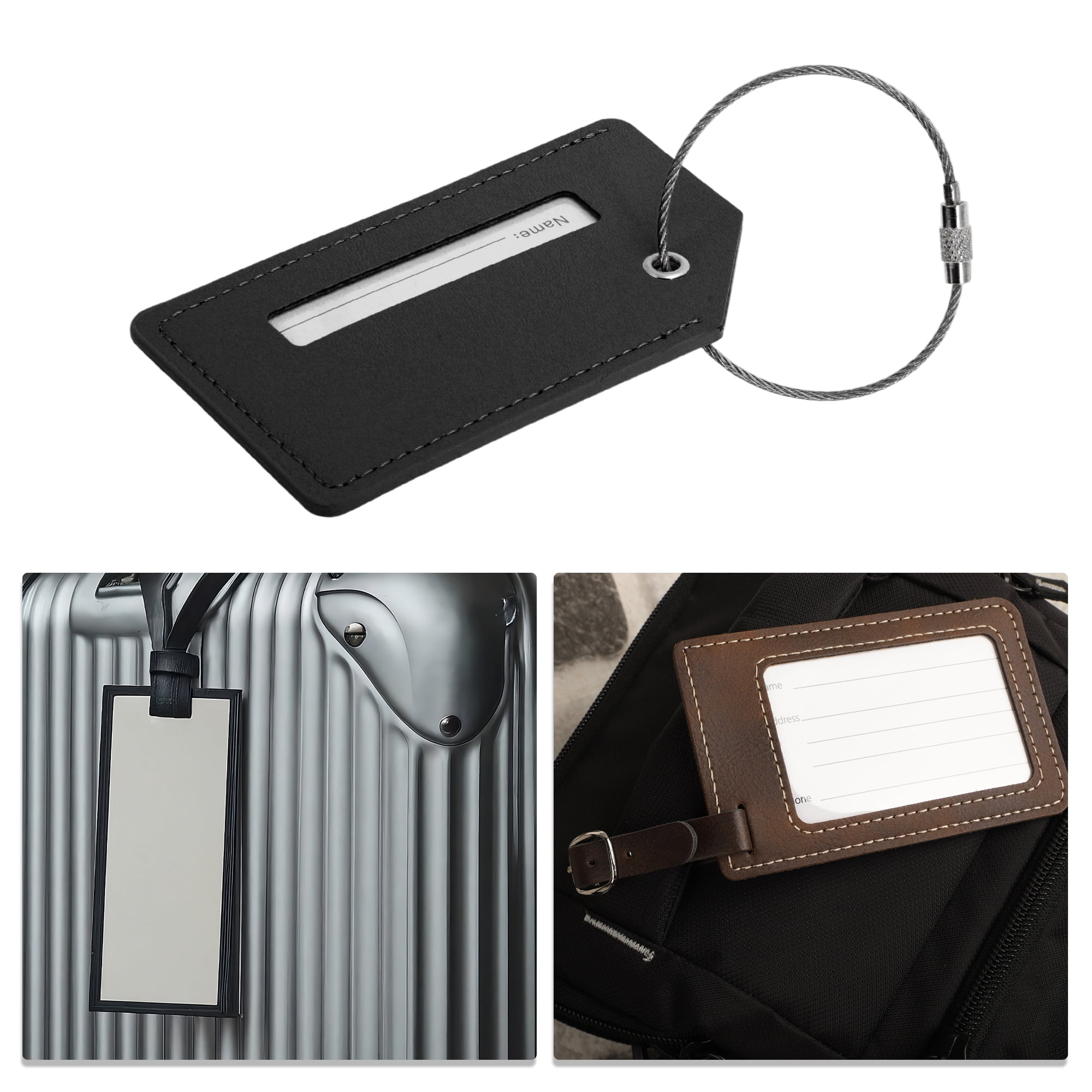 Unique Bargains 1 Pc Stylish Durable Luggage Tag for Travelling Black [Letter Z]