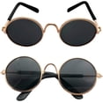 thumbnail image 4 of Lunettes de Soleil de Chat de Chien d'Animal Familier, Lunettes de Soleil de Prince de Princesse en Métal Rétro Classique, Jouets d'Accessoires de Photo, Chien Professeur de Chat Célibataire Cosplay Verres pour Petit Chien Ca (Noir), 4 of 6