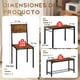 thumbnail image 2 of Conjunto de Comedor para 4-5 Personas, Compuesto por Dos Sillas de Comedor y un Banco. Adecuado para Comedores, Cocinas y Cafeterías, 110 × 70 × 75 cm (Marrón), 2 of 6