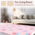 thumbnail image 2 of Ultra Soft Area Rug, Mist with Interlocking Cloud and Subtle Gradient Waves, Non Slip, Stain Resistant, Washable Area Rugs for Living Room, Bedroom(Pink, 5X7), 2 of 8