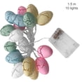 thumbnail image 1 of Huevo de Pascua Cadena de luz Hada Huevo agrietado Lámpara Decoración de fiesta para el árbol del jardín del hogar, 1.5m 10 LED, Caja de batería Advancent HA003696-01, 1 of 7