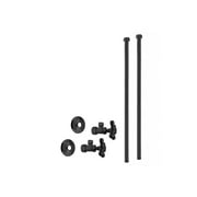 Westbrass Faucet Kit - 5/8 in. OD x 3/8 in. OD x 20 in. Bullnose in Powder coated Flat Black