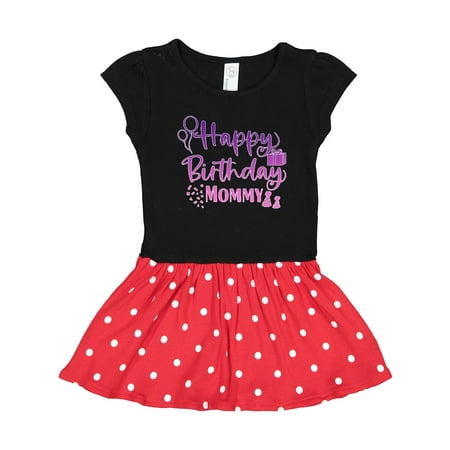 

Inktastic Purple Happy Birthday Mommy Gift Toddler Girl Dress