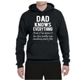 thumbnail image 2 of Wild Bobby,Dad Knows Everything Know It All Funny Men, Father's Day, Tees, Father's Day, Unisex Graphic Hoodie Sweatshirt, Black, Small, 2 of 3