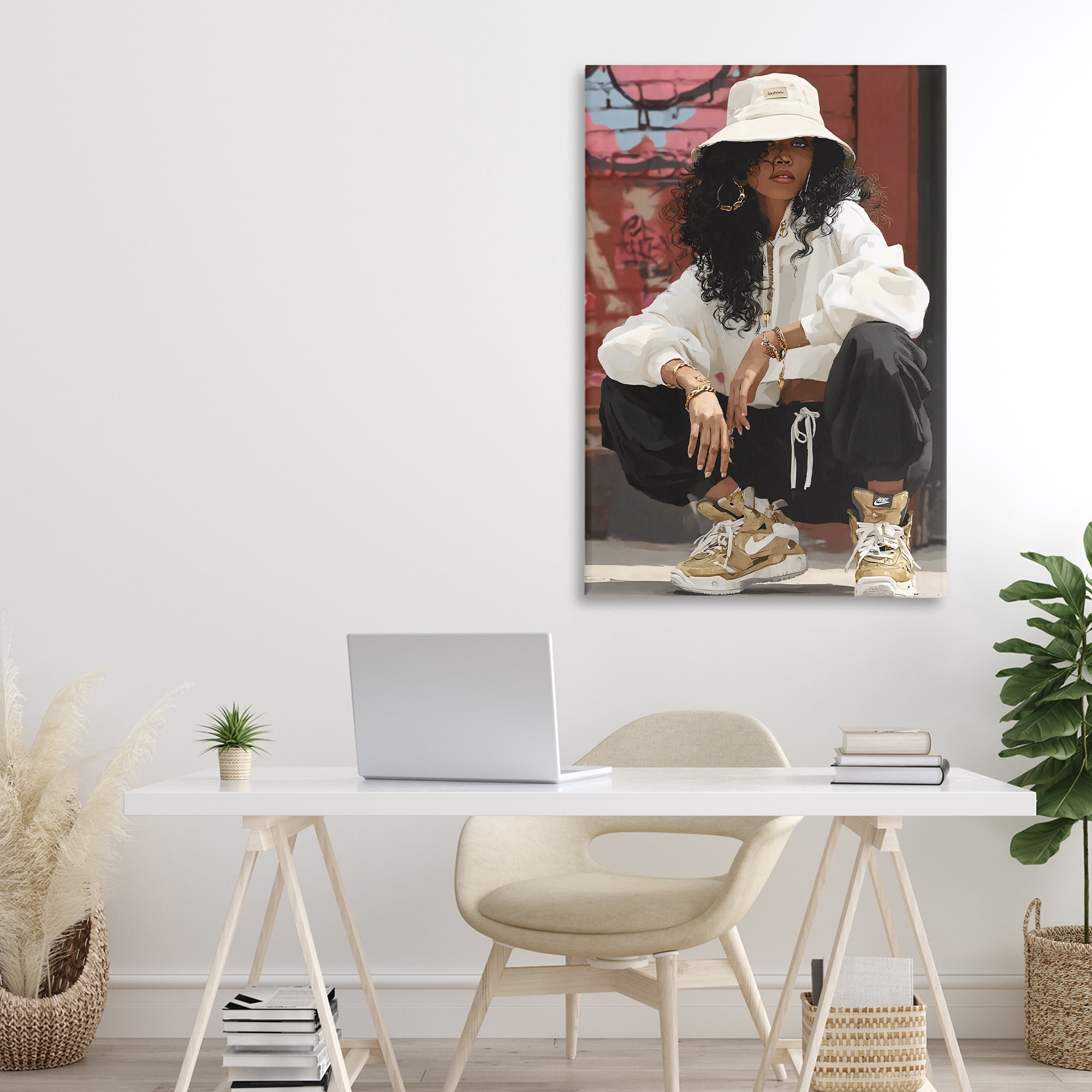 Stupell Industries Urban Streetwear Bucket Hat Canvas Wall Art, design by Franklyn Gregory