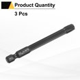 thumbnail image 3 of Uxcell 3pcs T40 Torx Screwdriver Bit 1/4" Hex Shank 75mm/3" Length S3 Steel Magnetic Tamper Proof Star 6 Point Head Hex Screw Driver Bits, Black, 3 of 7