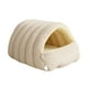 thumbnail image 4 of Cama para gatos tipo cueva, lavable, suave, extraíble, gruesa, para invierno, cálida Beige claro, 4 of 9