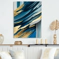 thumbnail image 2 of Designart Bold Blue Brush Strokes II Canvas Wall Art, 2 of 5