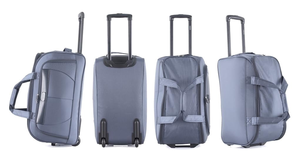 IZOD Carol Lightweight Soft Shell Rolling Duffel Bag with Wheels and Telescopic Handle – Travel-Ready Luggage Duffel