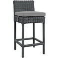 thumbnail image 2 of Modway Summon Tabouret de Bar d'Extérieur Sunbrella en Gris, 2 of 3