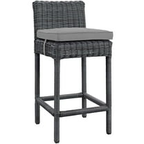 Modway Summon Outdoor Patio Sunbrella? Bar Stool in Gray Gray