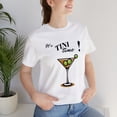 thumbnail image 3 of Funny It's Tini Time Martini Olive Unisex T-Shirt, 3 of 4