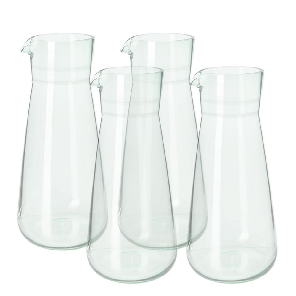The Elixir Eco Green Crystal Clear Glass Wine and Water Carafe Pitcher