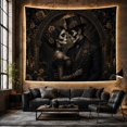 thumbnail image 6 of Sugar Skull Couple Under Moonlit Clouds with Roses, Romantic Gothic Style for Gothic Decor Fans, Dark Wall Decor Halloween Gift, Tapestry Wall Hanging for Bedroom and Dorm, 6 of 7
