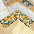 thumbnail image 3 of Orange Leaves Kitchen Mat Set of 2, Non-Slip Kitchen Rug for Floor, Waterproof Sink Carpet for Home, Office, Laundry, 3 of 6
