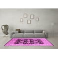 thumbnail image 3 of Ahgly Company Indoor Square Oriental Pink Traditional Area Rugs, 5' Square, 3 of 4
