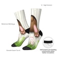 thumbnail image 4 of Rateoe Brown Bunny for Women Casual Calf Socks - Cute Crew Socks - Thin Soft Above Ankle Socks Size 5-11, 4 of 6