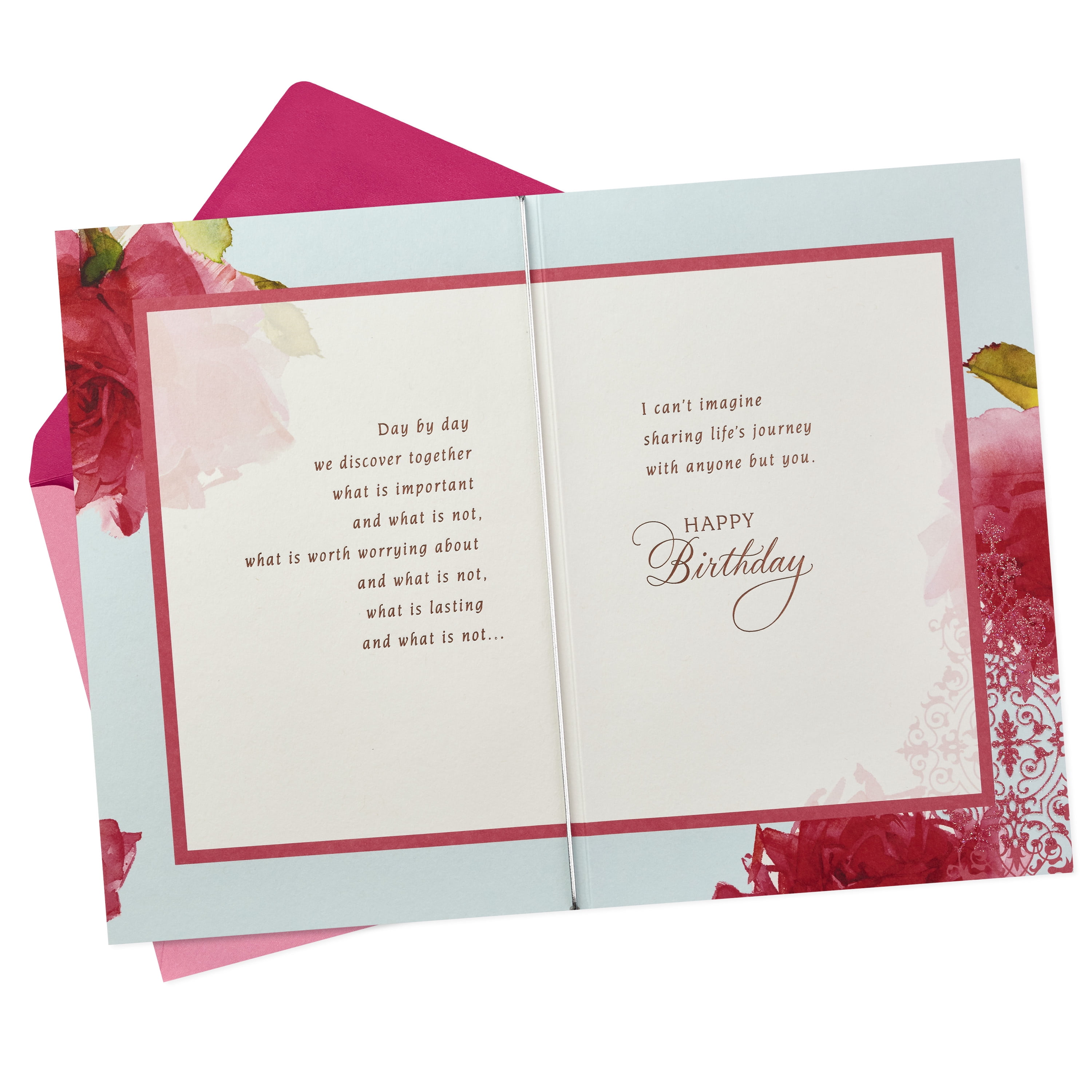 Happy Birthday Mom With All Our Love Rose Roses Hallmark Greeting Card