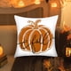 thumbnail image 5 of Funda de cojín de calabaza de Acción de Gracias | Decoración otoñal en naranja y blanco | Funda de cojín de poliéster de 45 x 45 cm para sofá, salón, dormitorio y oficina | Decoración y regalo para, 5 of 6