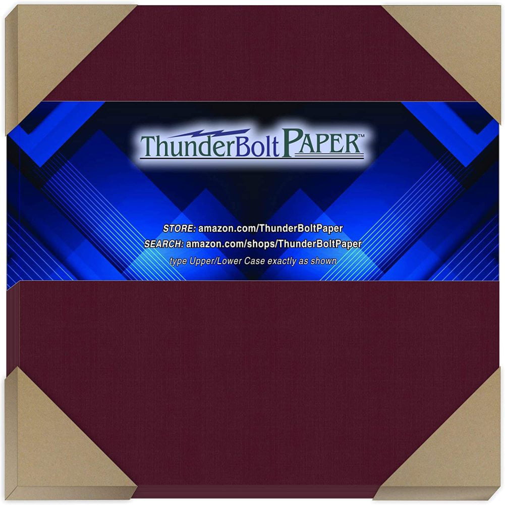 25 Bright Purple Cardstock 65lb Cover Paper 12 X 12 Scrapbook Album|Cover Size Bright Colors by ThunderBolt Paper 12X12 Inches 