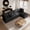 Black, variant on The Magic Home 64" 2-Seat Modular Loveseat Sectional Sofa, Modern Deep Seat Linen-Look Cloud Couch for Small Living Room, White Couch