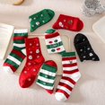 thumbnail image 3 of FNNMNNR Christmas Mid Tube Socks High Elasticity Xmas Socks Unisex Cartoon Elk Socks, 3 of 5