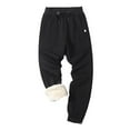 thumbnail image 3 of Mens Sweatpants Fleece Lined Pants Winter Athletic Workout Running Joggers Warm Relaxed Fit Leggings Gym Track Pants, 3 of 6